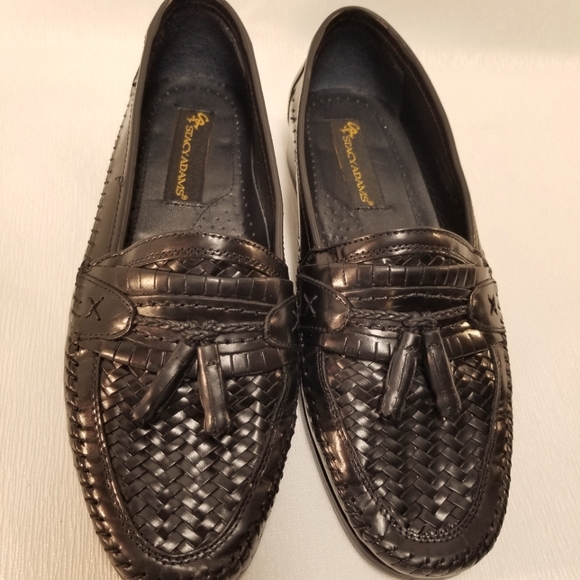 Stacy Adams Other - Stacy Adams Mens Loafers Sz 9M Black Leather Weaved Tassel 25349 01 Moccasin Toe